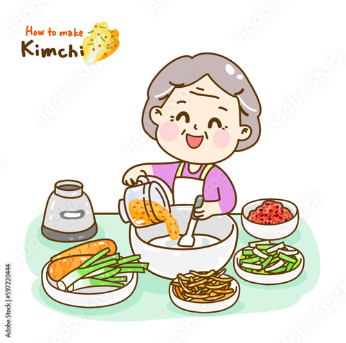How to make kimchi vector.