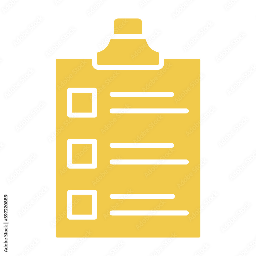 Obraz premium Clipboard Multicolor Glyph Icon