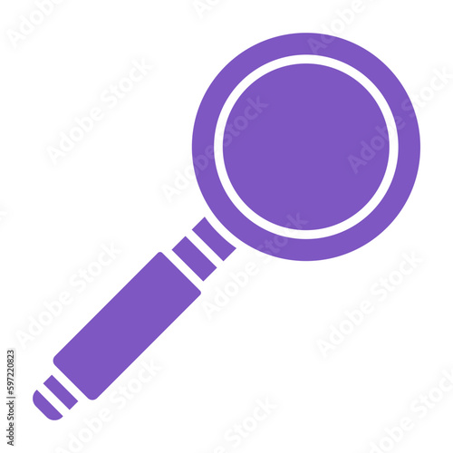 Magnifying Glass Multicolor Glyph Icon