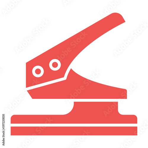Hole Puncher Multicolor Glyph Icon