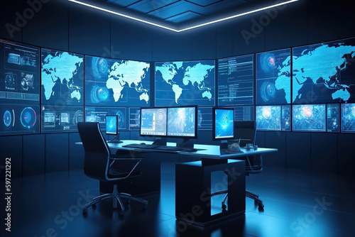 Security System Control Room, Generative AI