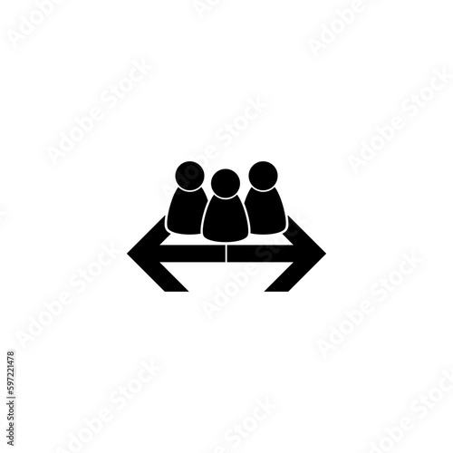  Personnel change icon isolated on white background 