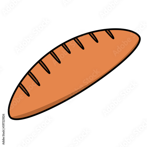 french bread design element illustration.