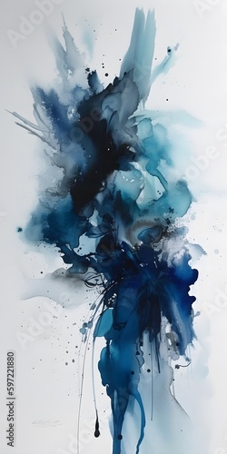 abstract watercolor background with splashes  generated Ai