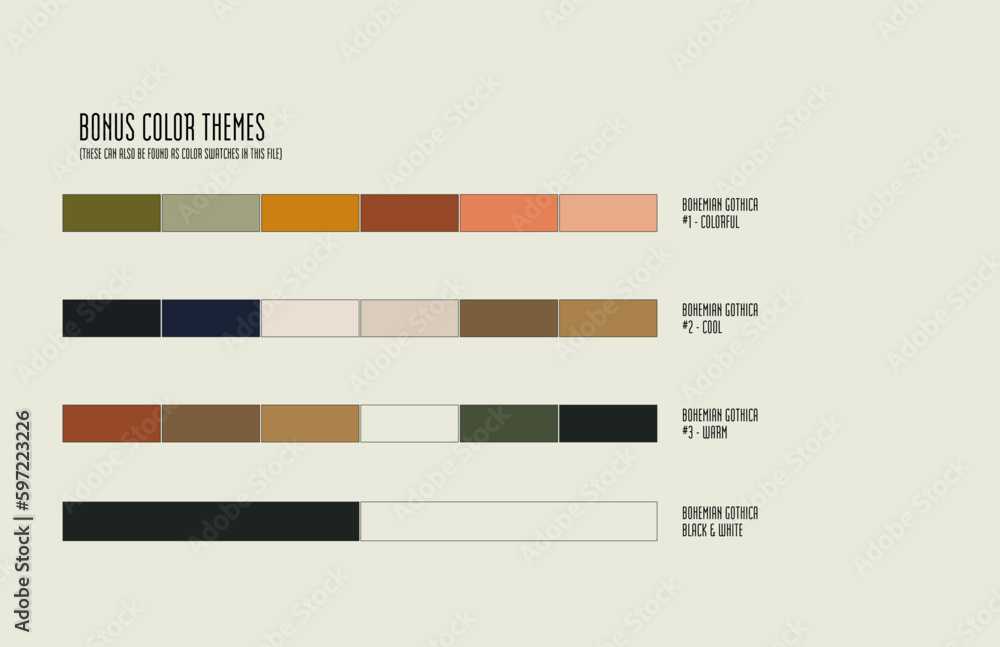 Bohemian Gothica - Color Themes
