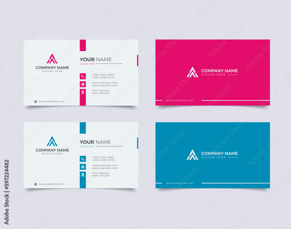 Modern professional business card Premium Vector