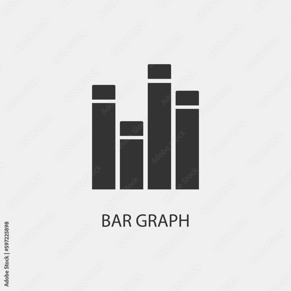 Obraz premium bar graph vector icon illustration sign