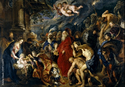 The Adoration of the Magi by Peter Paul Rubens Oil on canvas