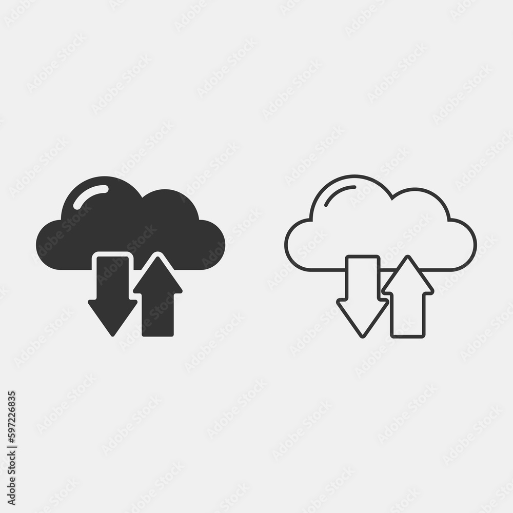 clouds vector icon illustration sign clouds vector icon illustration sign