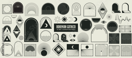 Bohemian Gothica - Collection of Icons, Frames, Elements Ai