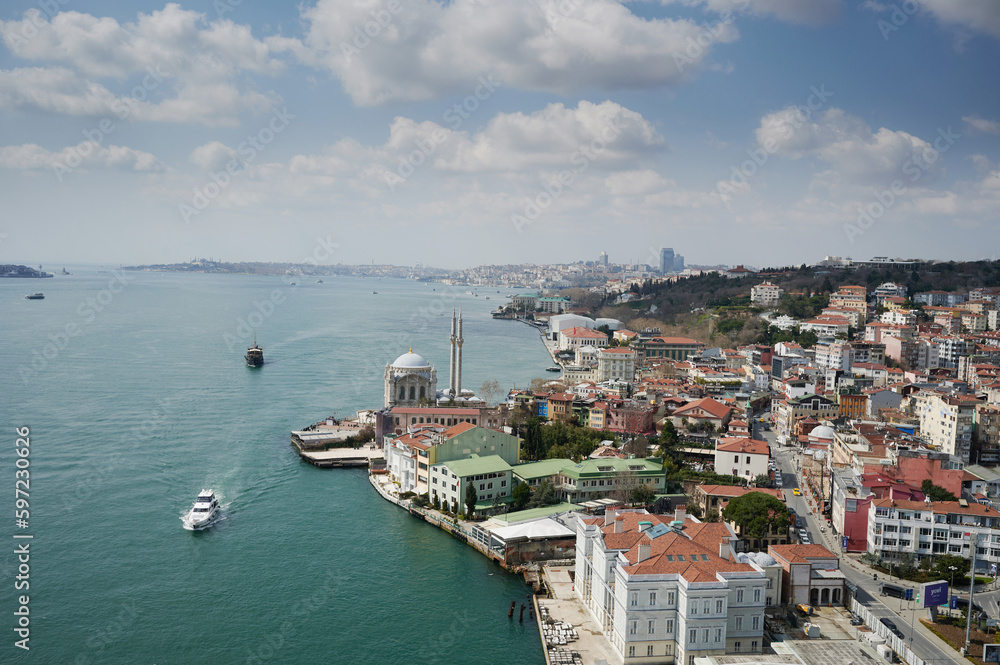 Istanbul turkish landmark panorama