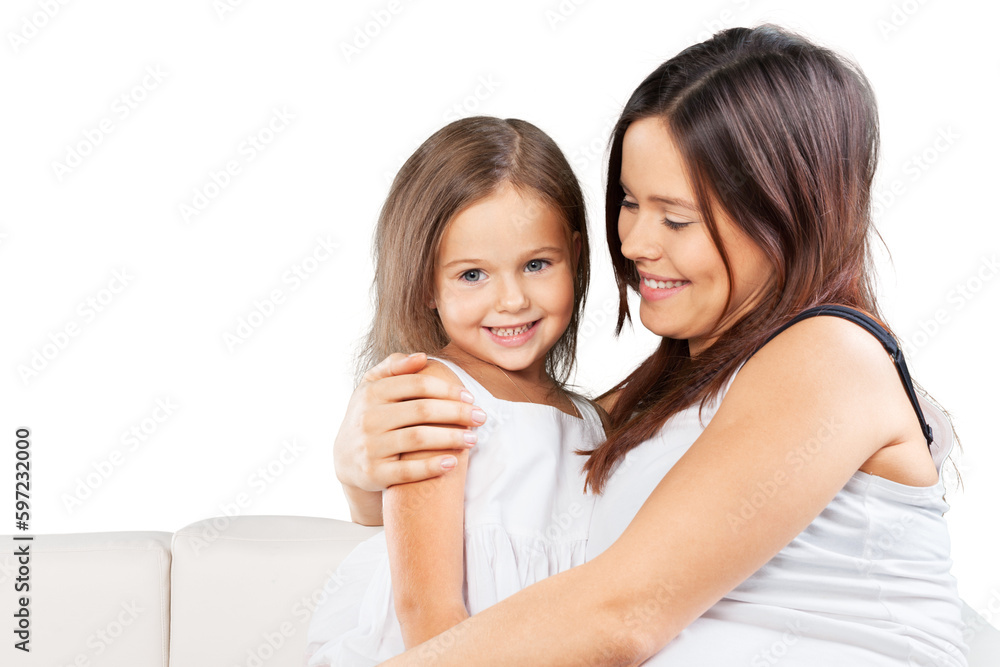 Happy Mother and daughter hugging Happy Mother and daughter hugging