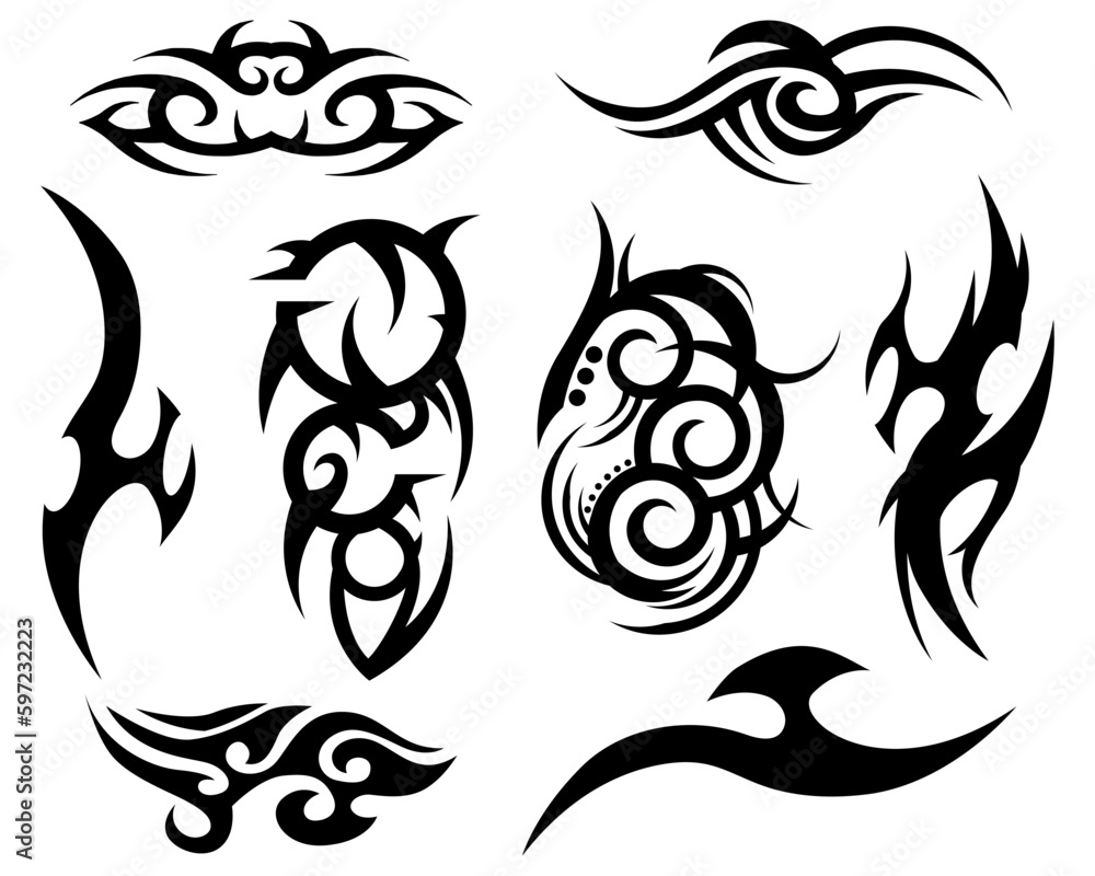 Collection of black tribal tattoos Collection of black tribal tattoos
