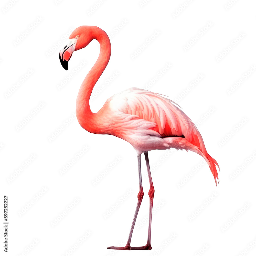 Flamingo bird animal. Generative AI