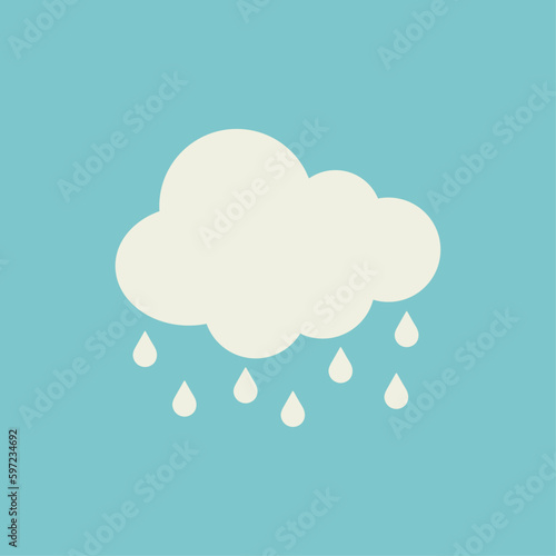 Vector illustration rain, cloud
