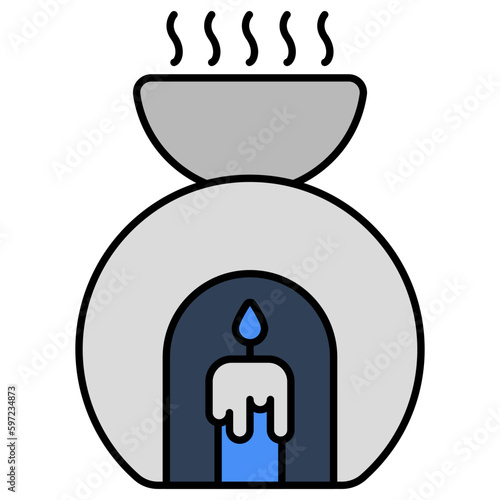 Trendy vector design of scented candle 