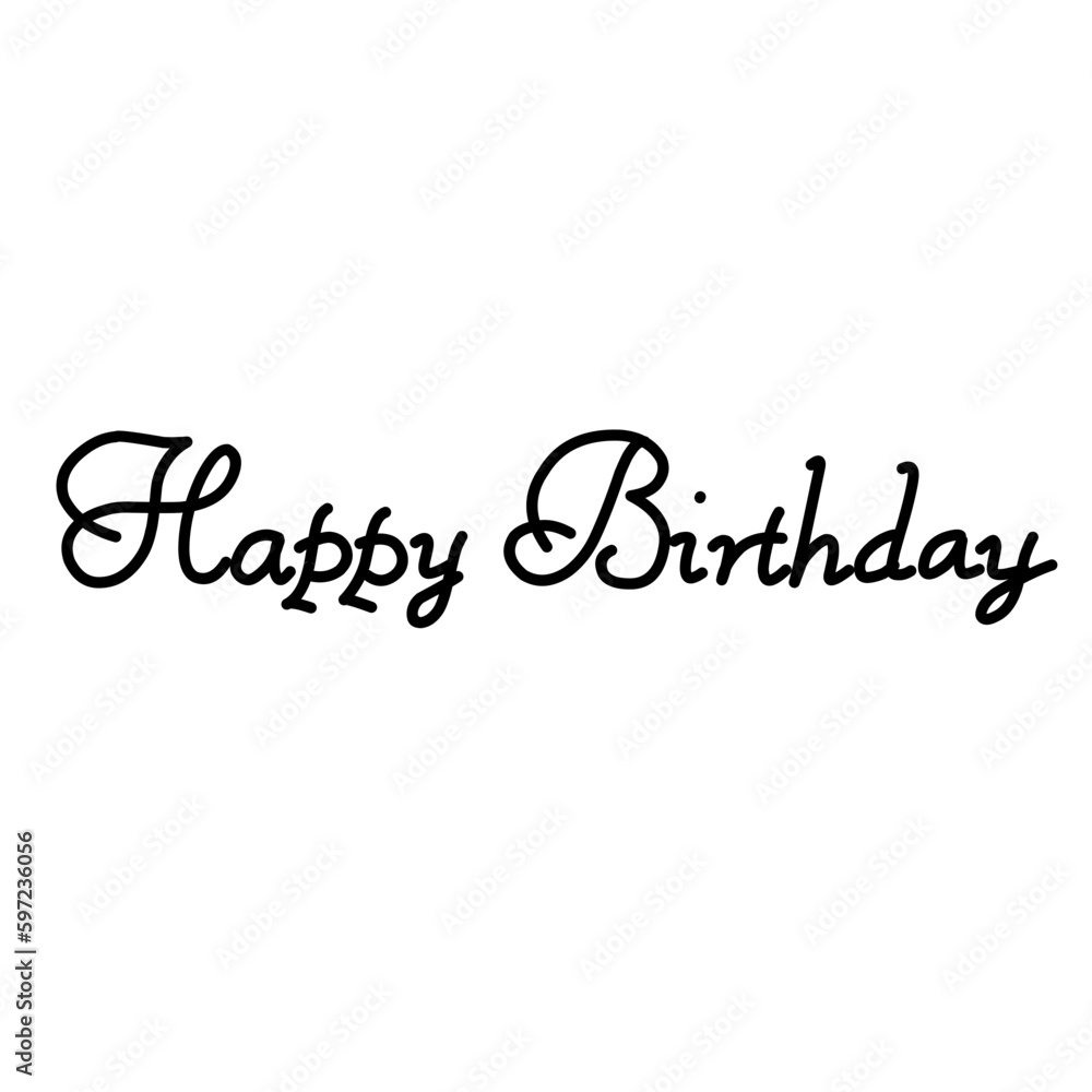 Hand Drawn Happy Birthday Lettering Hand Drawn Happy Birthday Lettering