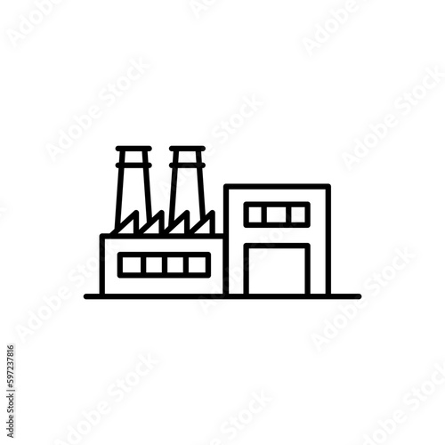 Factory icon industry, building, engineer, nuclear power plant for app web logo banner poster icon - SVG File