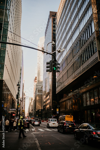 streets and buildings in new York city usa empire state building Brooklyn bridge park avenue 5 ave