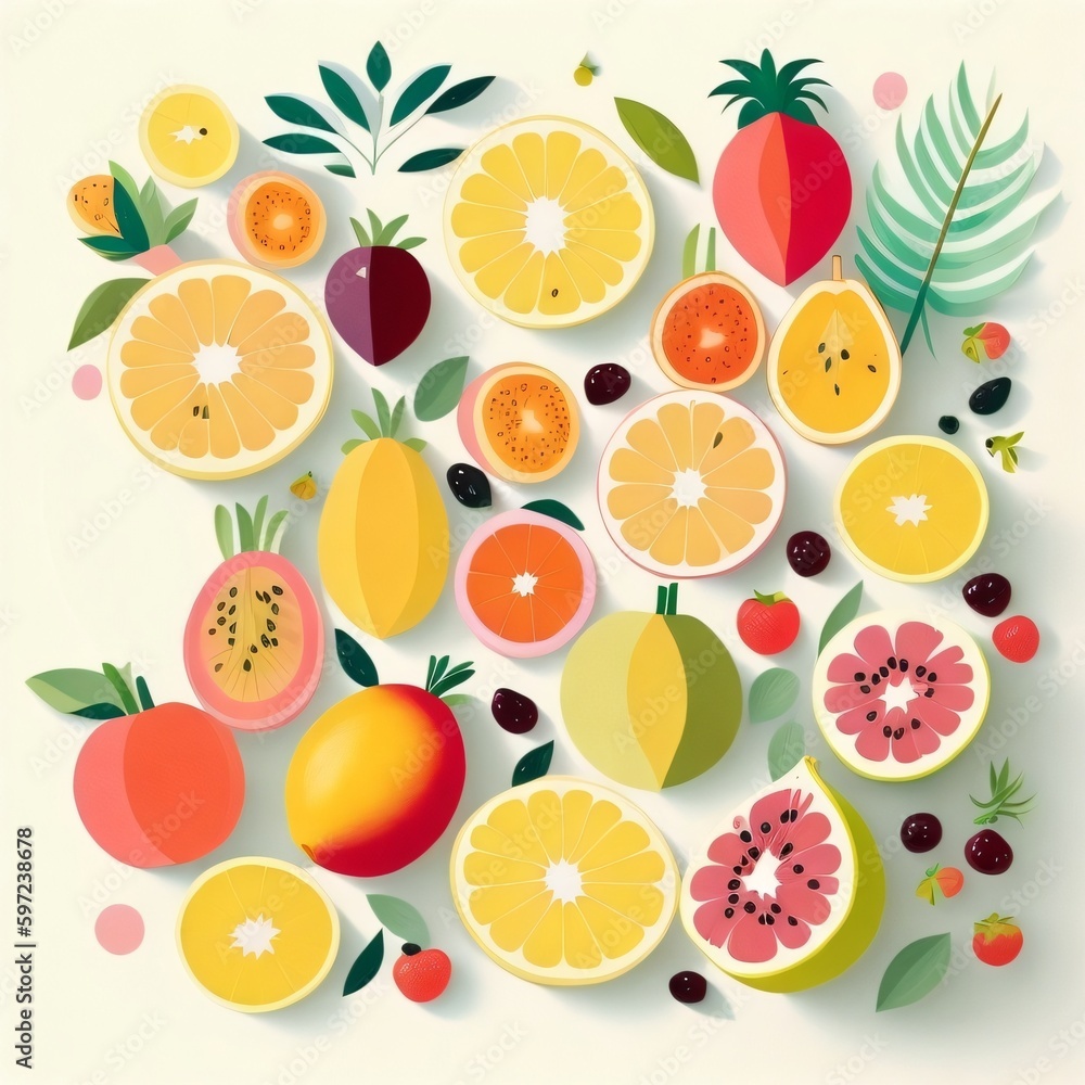 background and standards with fruits background and standards with fruits