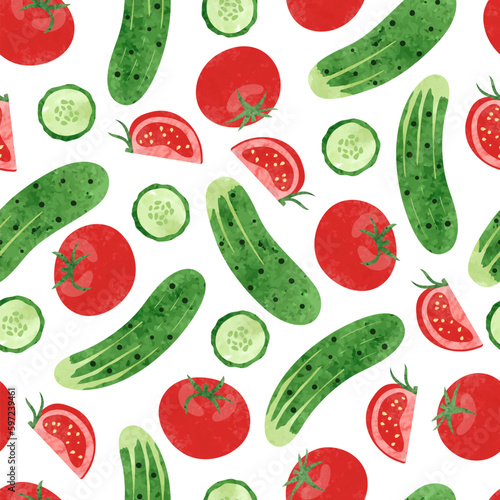 Tomato and cucumber seamles...