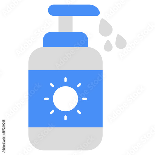 A creative design icon of sunblock 