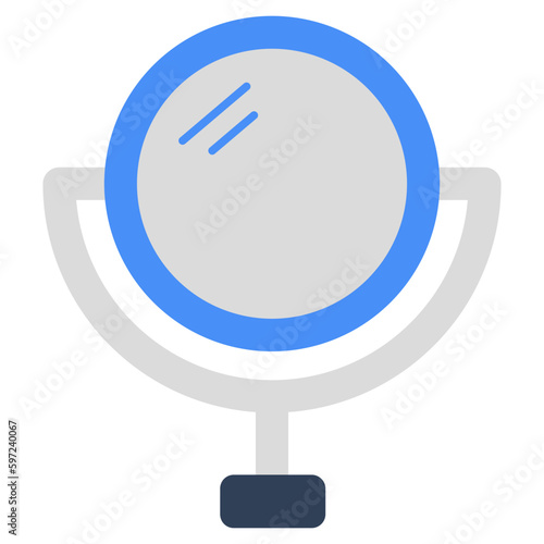 Modern design icon of pedestal mirror 