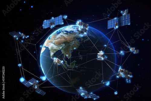 Communication between the vast array of satellites. Generative AI
