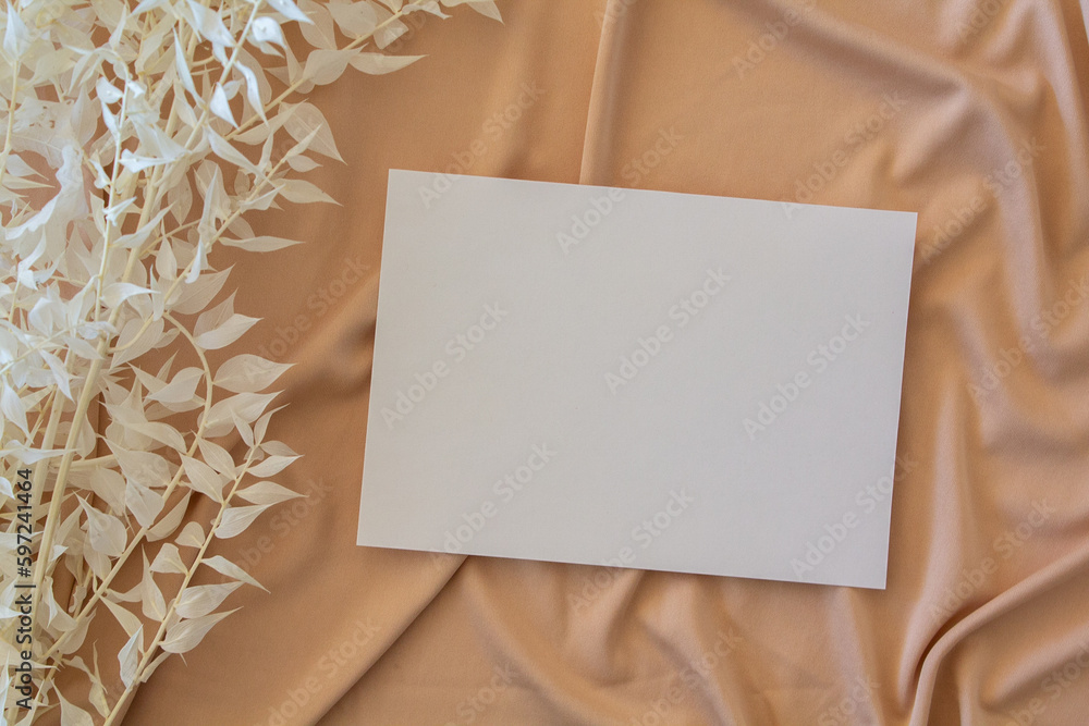 close up blank card flat lay or mock up close up blank card flat lay or mock up