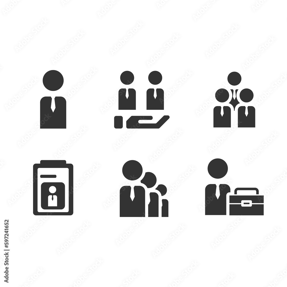 Employee Icon Concept Isolated on White Background Employee Icon Concept Isolated on White Background