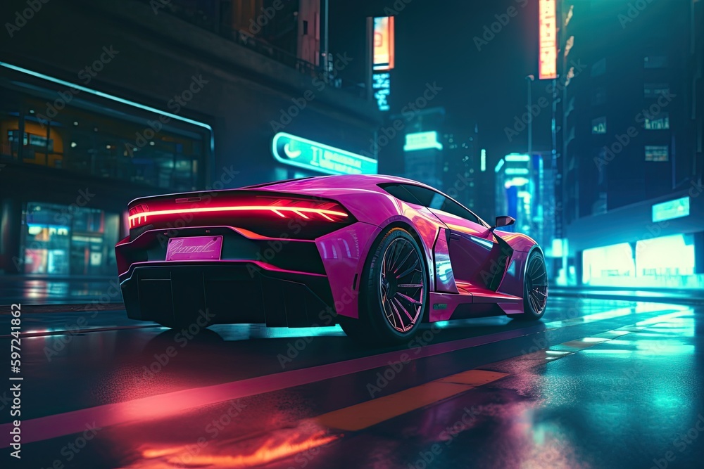 Exploring the Neon Lights at Night: Cruising Through a Futuristic City in a Sports Car: Generative AI Exploring the Neon Lights at Night: Cruising Through a Futuristic City in a Sports Car: Generative AI