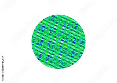 blaugrün eingefärbte kreisfläche mit interessantem glanzeffekt, modern art