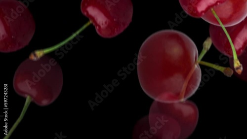Cherries Falling Animation Background 