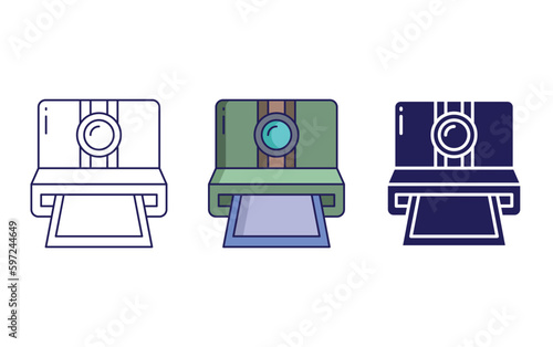 polaroid camera vector icon