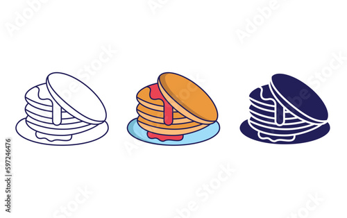 Pancakes vector icon