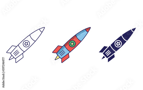 Rocket vector icon