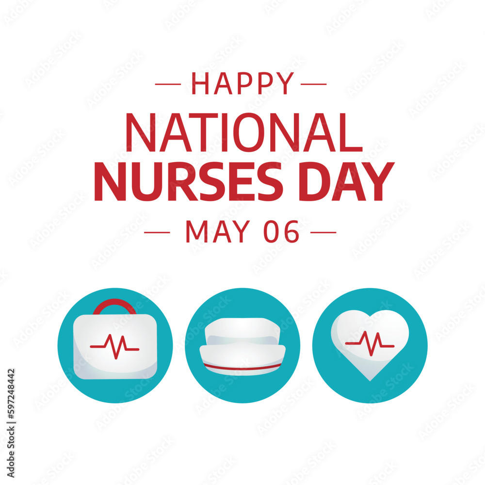 national nurses day celebration design template. nurses day vector