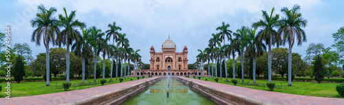 Safdarjung Tomb is located in New Delhi India, panoramic view