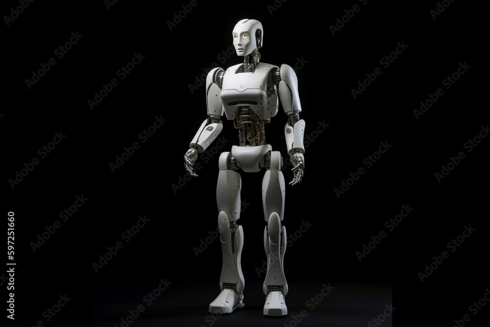 humanoid android robot with artificial intelligence. Generative AI humanoid android robot with artificial intelligence. Generative AI