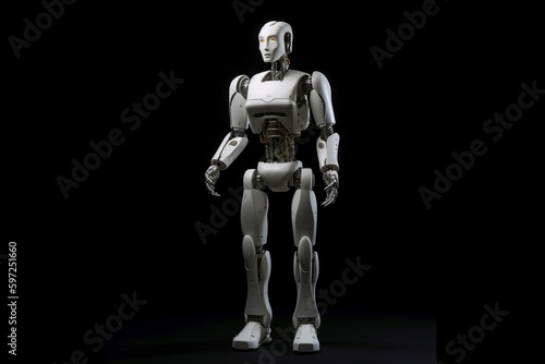 humanoid android robot with artificial intelligence. Generative AI