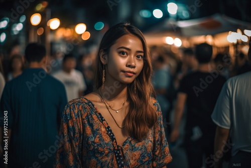 young asian woman or teenag...