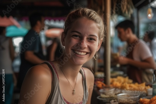 young tourist woman or teen...