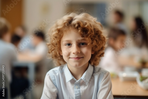 young toddler, girl is satisfied and happy. Generative AI