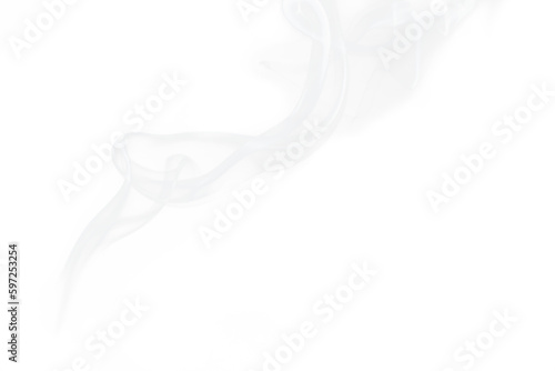 A jet of white smoke on a transparent background PNG photo