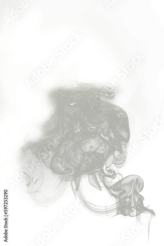 A jet of white smoke on a transparent background PNG
