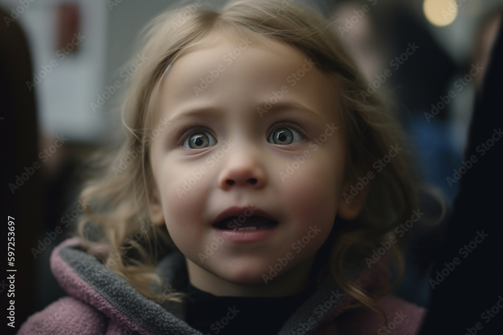 anxious child, fear and shock and helplessness. Generative AI anxious child, fear and shock and helplessness. Generative AI