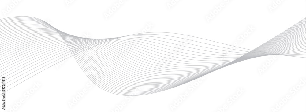 Gray and white abstract background with flowing particles. Digital future technology concept. Abstract white paper wave background and abstract gradient and white wave curve lines. Gray and white abstract background with flowing particles. Digital future technology concept. Abstract white paper wave background and abstract gradient and white wave curve lines.