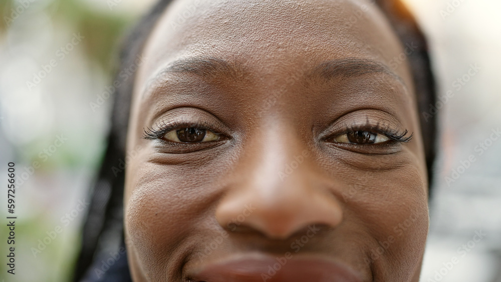 African american woman smiling confident at street African american woman smiling confident at street