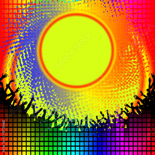 party background with banner