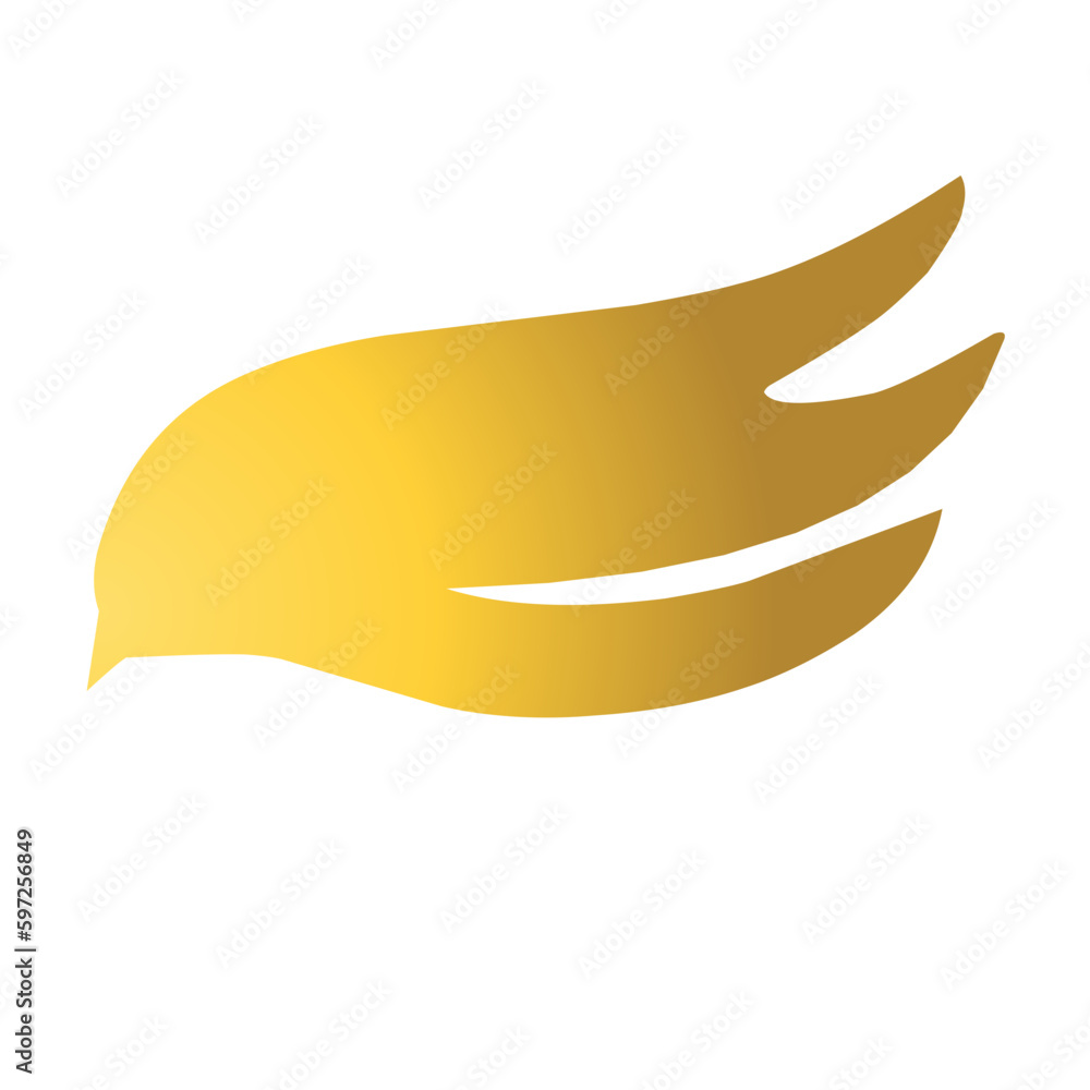 Minimalist Gold Wing Logo Minimalist Gold Wing Logo